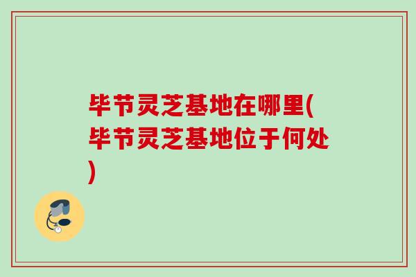 毕节灵芝基地在哪里(毕节灵芝基地位于何处)