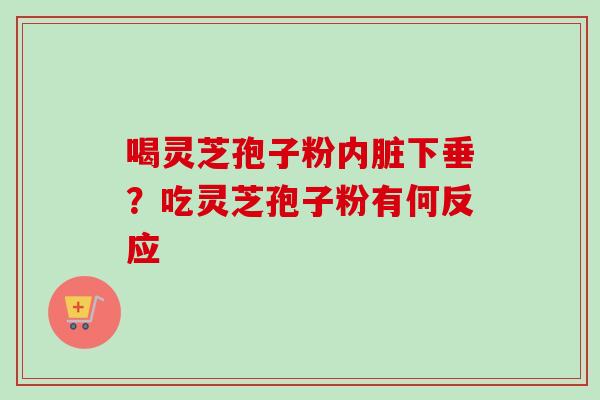 喝灵芝孢子粉内脏下垂？吃灵芝孢子粉有何反应