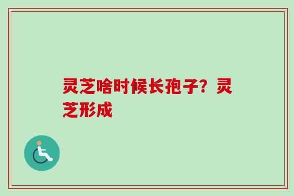 灵芝啥时候长孢子？灵芝形成