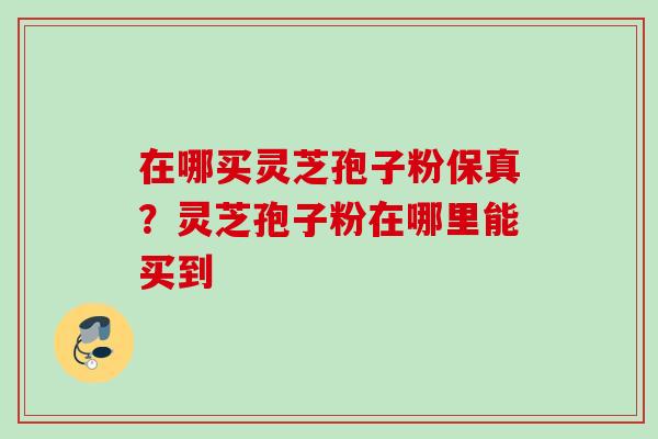 在哪买灵芝孢子粉保真？灵芝孢子粉在哪里能买到