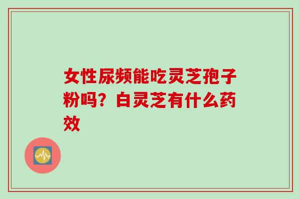 女性尿频能吃灵芝孢子粉吗?白灵芝有什么 女性尿频能吃灵芝孢子粉吗?白灵芝有什么