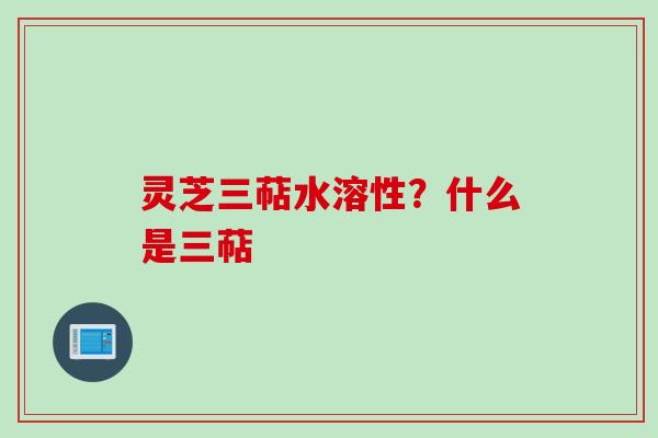 灵芝三萜水溶性？什么是三萜