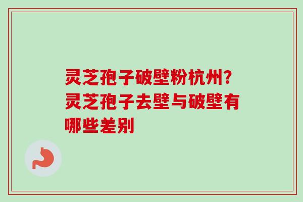灵芝孢子破壁粉杭州？灵芝孢子去壁与破壁有哪些差别