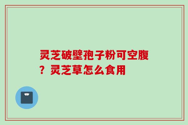 灵芝破壁孢子粉可空腹？灵芝草怎么食用