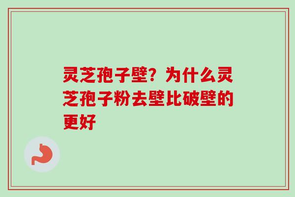 灵芝孢子壁？为什么灵芝孢子粉去壁比破壁的更好