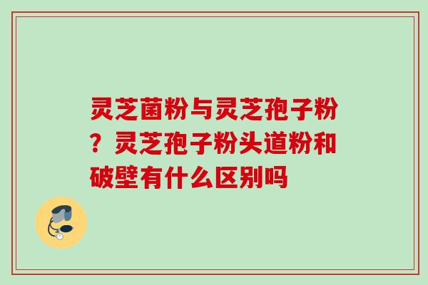 灵芝菌粉与灵芝孢子粉？灵芝孢子粉头道粉和破壁有什么区别吗