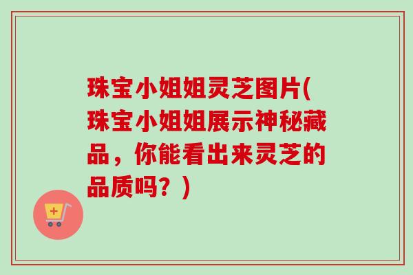 珠宝小姐姐灵芝图片(珠宝小姐姐展示神秘藏品，你能看出来灵芝的品质吗？)