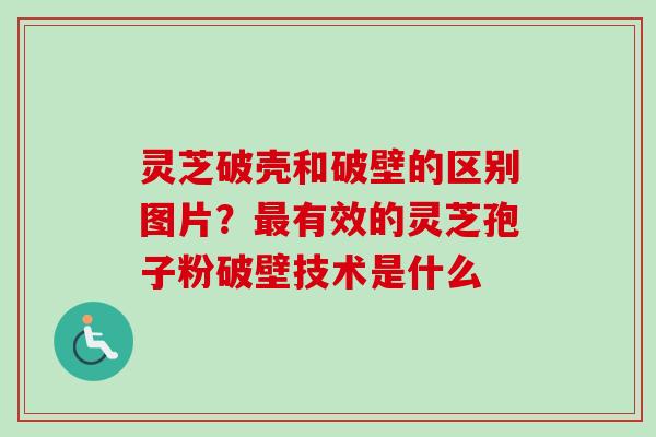 灵芝破壳和破壁的区别图片？最有效的灵芝孢子粉破壁技术是什么