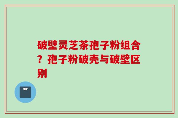 破壁灵芝茶孢子粉组合？孢子粉破壳与破壁区别