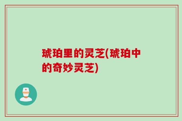 琥珀里的灵芝(琥珀中的奇妙灵芝)