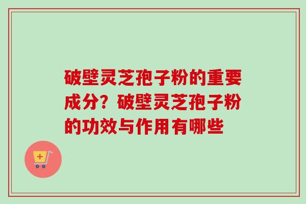 破壁灵芝孢子粉的重要成分？破壁灵芝孢子粉的功效与作用有哪些