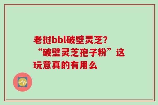 老挝bbl破壁灵芝？“破壁灵芝孢子粉”这玩意真的有用么