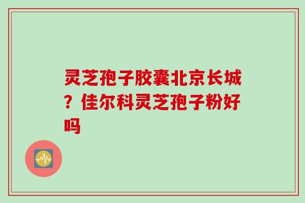 灵芝孢子胶囊北京长城？佳尔科灵芝孢子粉好吗