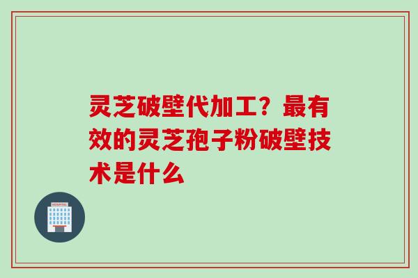 灵芝破壁代加工？最有效的灵芝孢子粉破壁技术是什么