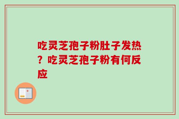吃灵芝孢子粉肚子发热？吃灵芝孢子粉有何反应