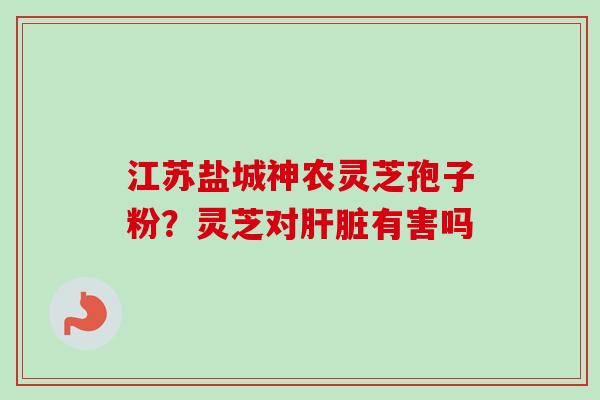 江苏盐城神农灵芝孢子粉？灵芝对肝脏有害吗