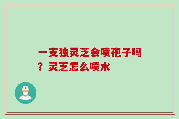 一支独灵芝会喷孢子吗？灵芝怎么喷水