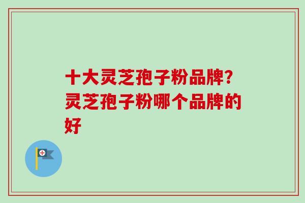 十大灵芝孢子粉品牌？灵芝孢子粉哪个品牌的好