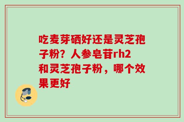 吃麦芽硒好还是灵芝孢子粉？人参皂苷rh2和灵芝孢子粉，哪个效果更好