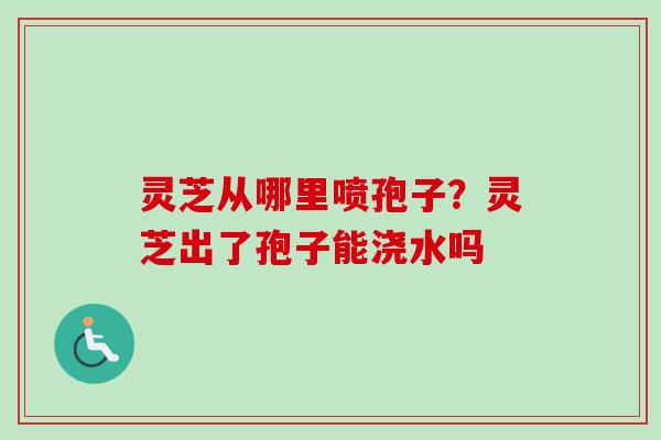 灵芝从哪里喷孢子？灵芝出了孢子能浇水吗