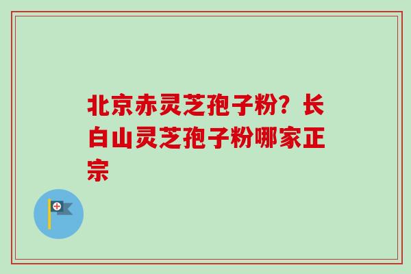 北京赤灵芝孢子粉?长白山灵芝孢子粉哪家正宗 北京赤灵芝孢子粉?长白山灵芝孢子粉哪家正宗