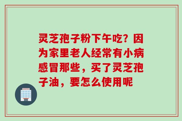 灵芝孢子粉下午吃？因为家里老人经常有小病感冒那些，买了灵芝孢子油，要怎么使用呢