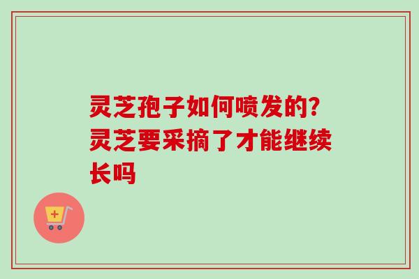 灵芝孢子如何喷发的？灵芝要采摘了才能继续长吗