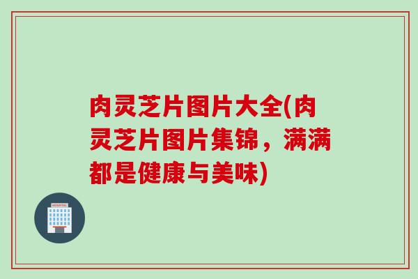 肉灵芝片图片大全(肉灵芝片图片集锦，满满都是健康与美味)