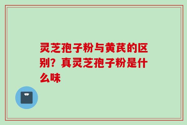 灵芝孢子粉与黄芪的区别？真灵芝孢子粉是什么味