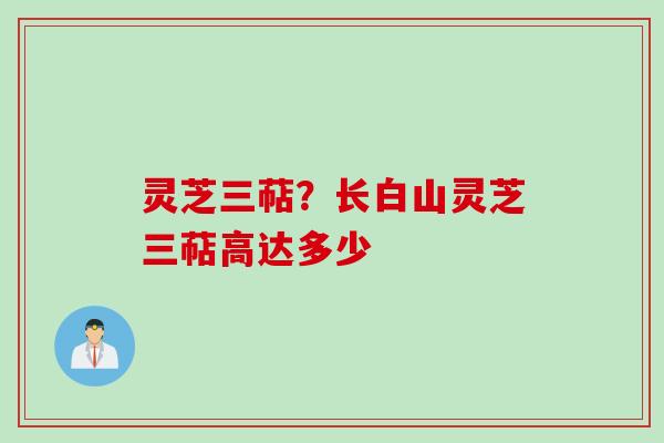 灵芝三萜？长白山灵芝三萜高达多少