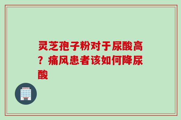 灵芝孢子粉对于尿酸高？痛风患者该如何降尿酸