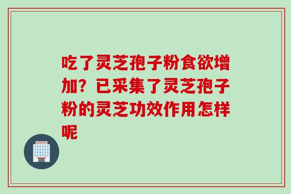 吃了灵芝孢子粉食欲增加？已采集了灵芝孢子粉的灵芝功效作用怎样呢