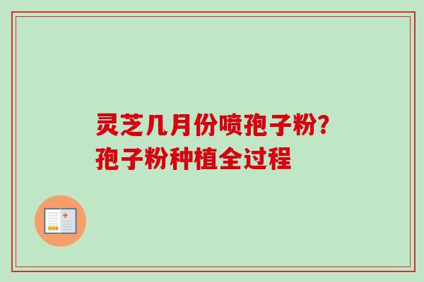 灵芝几月份喷孢子粉？孢子粉种植全过程