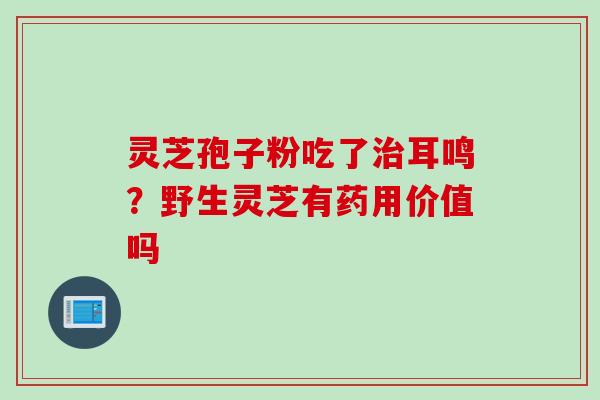 灵芝孢子粉吃了治耳鸣？野生灵芝有药用价值吗