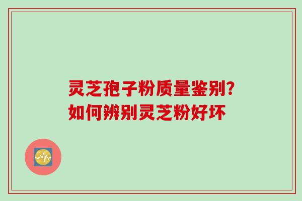 灵芝孢子粉质量鉴别？如何辨别灵芝粉好坏