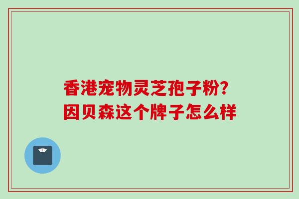 香港宠物灵芝孢子粉？因贝森这个牌子怎么样