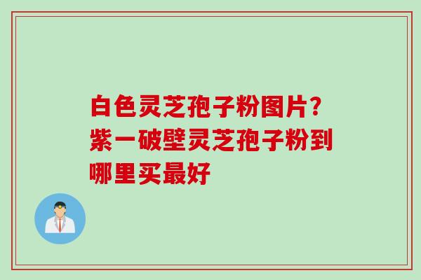 白色灵芝孢子粉图片？紫一破壁灵芝孢子粉到哪里买最好