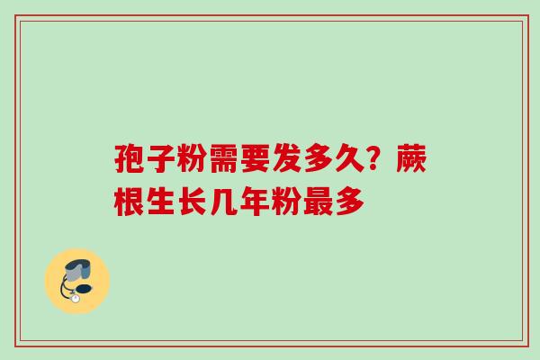 孢子粉需要发多久？蕨根生长几年粉最多