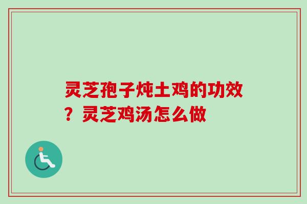 灵芝孢子炖土鸡的功效？灵芝鸡汤怎么做