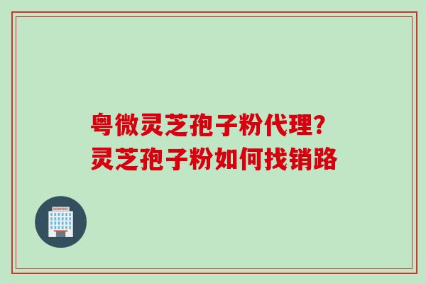 粤微灵芝孢子粉代理？灵芝孢子粉如何找销路