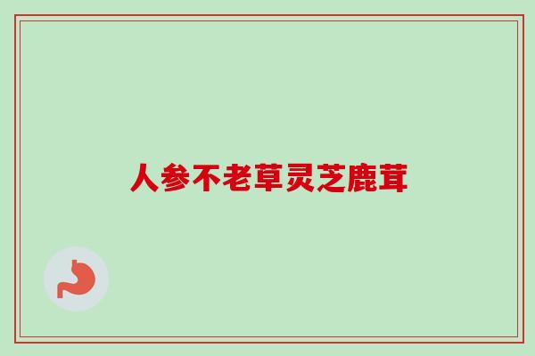 人参不老草灵芝鹿茸