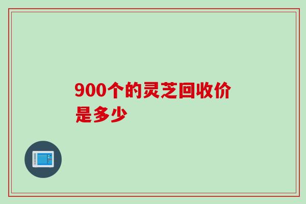 900个的灵芝回收价是多少