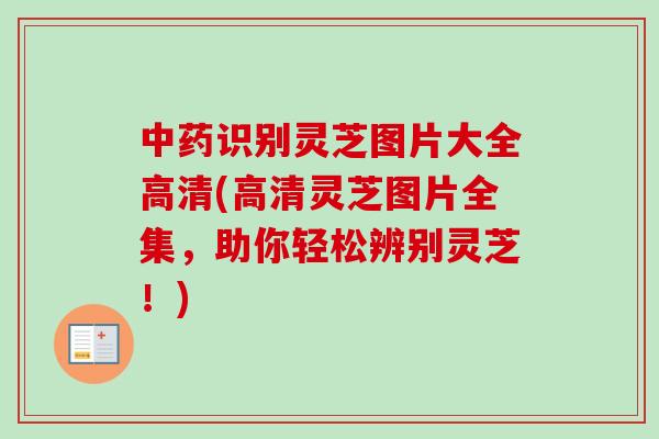 中药识别灵芝图片大全高清(高清灵芝图片全集，助你轻松辨别灵芝！)