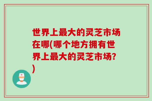世界上最大的灵芝市场在哪(哪个地方拥有世界上最大的灵芝市场？)