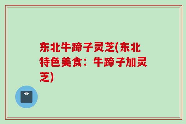 东北牛蹄子灵芝(东北特色美食：牛蹄子加灵芝)