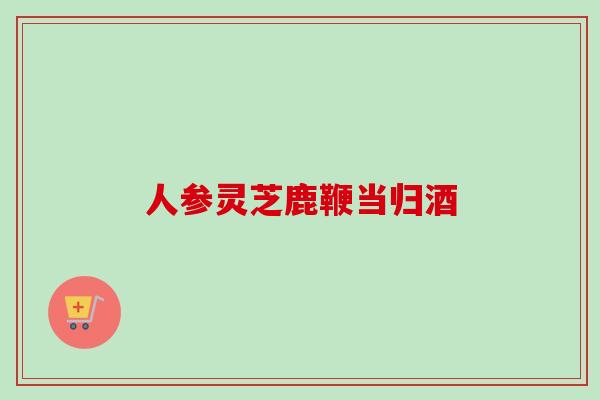 人参灵芝鹿鞭当归酒