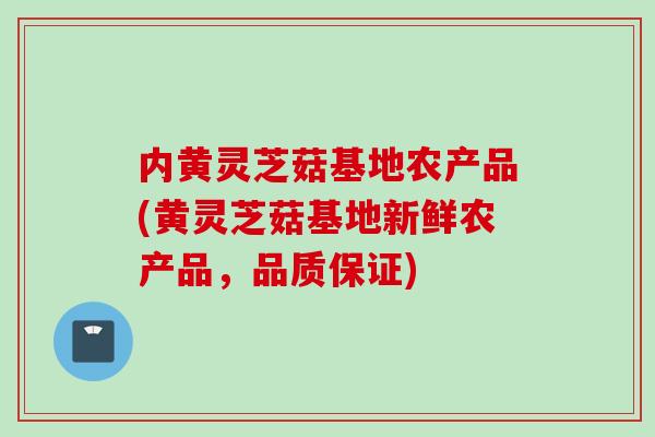 内黄灵芝菇基地农产品(黄灵芝菇基地新鲜农产品，品质保证)