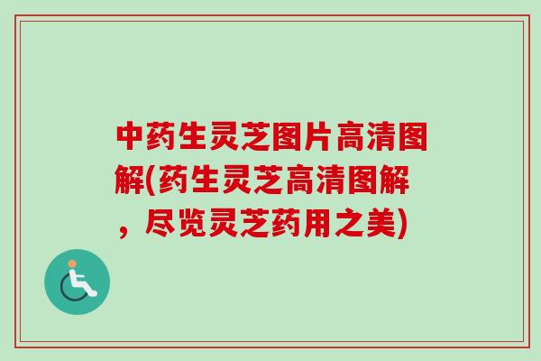 中药生灵芝图片高清图解(药生灵芝高清图解，尽览灵芝药用之美)