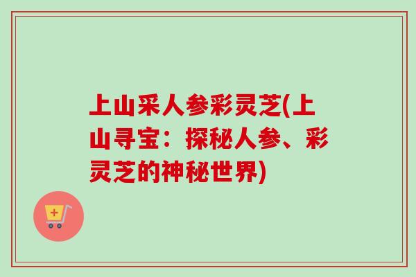 上山采人参彩灵芝(上山寻宝：探秘人参、彩灵芝的神秘世界)