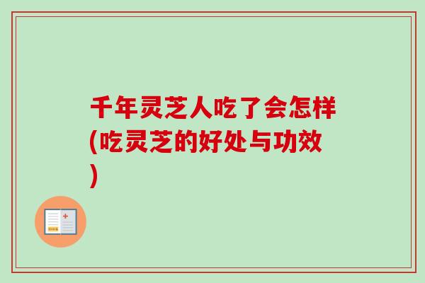 千年灵芝人吃了会怎样(吃灵芝的好处与功效)